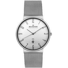 Skagen 355XLSS Watch Mesh Mens - Silver Dial