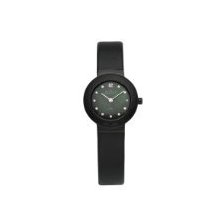 Skagen Denmark Black Leather Women's Watch 456sblb