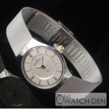 Skagen-ladies Silver Dial Mesh Bracelet Watch- 233xsgsc