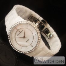 Skagen - Ladies' White Dial Ceramic Watch - 347ssxwc