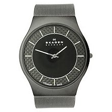 Skagen Men's 803Xltbb Titanium Collection Black Mesh Stainless Steel Watch