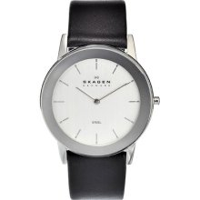 Skagen Men's Stainless Steel White Dial Watch