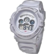 Skechers Womens Small Round White Digital Watch Sttsr-002