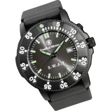 Smith & Wesson Black LUMINOUS SWAT LOGO WATCH - Water Resistant, Warranty