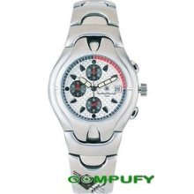 Smith & Wesson Watch White Dial Chrono Ss Case & Band