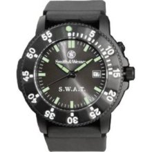 Smith And Wesson Mens SWW-45 S.W.A.T. Black Rubber Strap