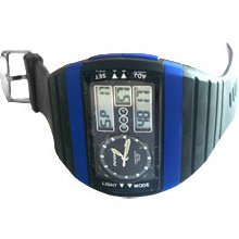 Solar Powered Digital + Analog Dual Time Wrist Watch