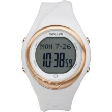 Solus Unisex Digital Watch With Lcd Dial Digital Display And White Plastic Or Pu Strap Sl-300-002