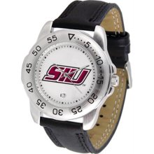 Southern Illinois Salukis SIU Mens Leather Sports Watch