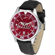 Southern Illinois Salukis SIU Mens Leather Anochrome Watch