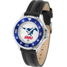 Southern Methodist (SMU) Mustangs Competitor Ladies Watch with Leather Band