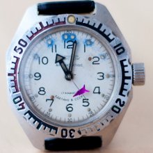 Soviet watch Russian watch Men watch Mechanical watch men's - RARE - tiny rocket on the seconds hand - 