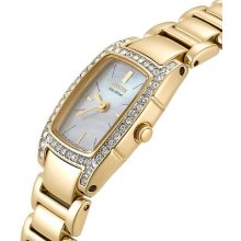 Sparkling Swarovski Crystal Womenâ€™s Gold Tone Citizen Very Hot Watch Ew9622