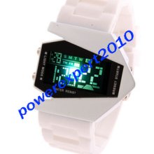 Stealth Aircraft Shape Sports Led Digital Wrist Watch Invisible Bomber Cool