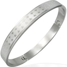 Steel Star Design ELISE Hinged Bangle