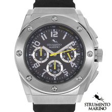 STRUMENTO MARINO SM055RSS/BK Stainless Steel Men's Chronograph Watch