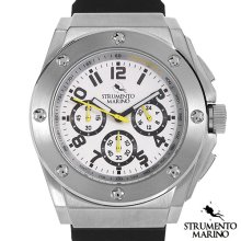 STRUMENTO MARINO SM055RSS/WH Stainless Steel Men's Chronograph Watch