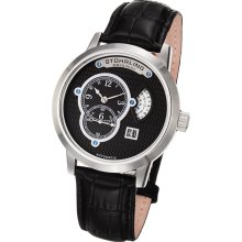 Stuhrling Original 135b 33151 Eclipse Apogee Automatic Date Black Mens Watch