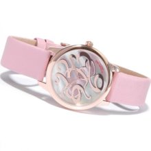 Stuhrling Original Women's Daphne Mother-of-Pearl Dial Leather Strap Watch