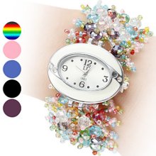 Style Women's Colorful Plastic Analog Quartz Bracelet Watch (Assorted Colors)