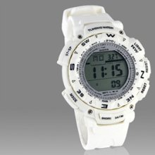 Stylish Unisex Digital Watch with White LED Light (White)