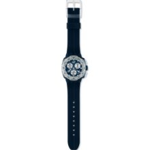 SUIS401 Swatch Unisex Meeresgrund Dark Blue Silicone Strap Watch