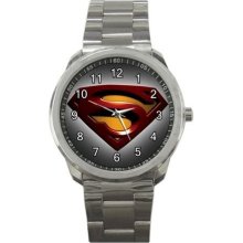 Superman Sport Metal Watch Mw58 - Gray - Metal - cartoon