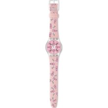 SUPK108 Swatch Unisex Love Hands Pink Dial And Strap Watch