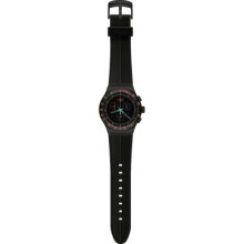 Swatch Men's Irony Chronograph Black Dial Black Rubber ...