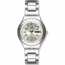 Swatch Unisex Core Collection Ygs716gx Silver Stainless-steel Quartz Watch