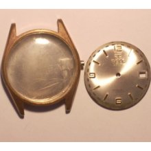 Swiss Army Watch Case â€œtellâ€ & Dial 1969 Cal. Fhf,st 96-4 - Parts