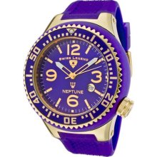 SWISS LEGEND Watches Men's Neptune Purple Dial Purple Silicone Purple