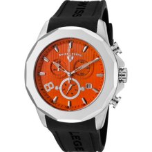 SWISS LEGEND Watches Men's Monte Carlo Chronograph Orange Textured Dia