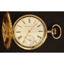 Swizerland Pocket Watch Gold 14 Kt (56Â´) H. Moser & Cie Hunter Case â„– 168447