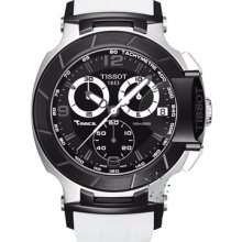 T-Race Men's White Quartz Chronograph Rubber Watch T0484172705705