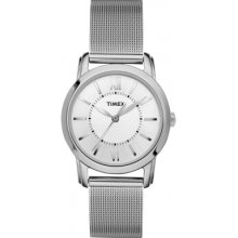 T2N679 Timex Ladies UPTOWN CHIC Silver Mesh Watch