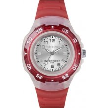 T5K369 Timex Marathon Silver Red Watch