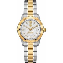 Tag Heuer Aquaracer Waf1320.bb0820 Diamond Pearl Ladies Midsize Watch