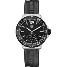 Tag Heuer Men's Stainless Steel Case Formula 1 Black Dial Black Rubber Strap WAU1110FT6024