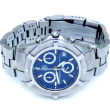 Tag Heuer Stainless Steel Blue Chronograph Quartz 200m Professional Cn-111g