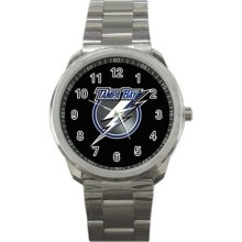 Tampa Bay Lightning Ice Hockey Team Logo Sport Metal Watch