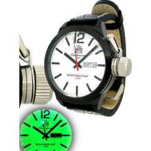 Tauchmeister T0178 XL Black Military Dive Watch with Luminous Dial