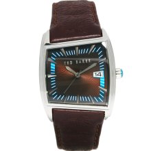 Ted Baker Square Face Leather Strap Watch TE1004 Brown