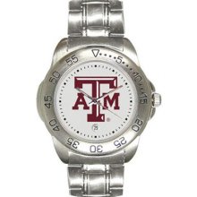 Texas A&M Aggies Men's Sport ''Game Day Steel'' Watch Sun Time