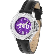 Texas Christian Horned Frogs TCU Womens Leather Wrist Watch