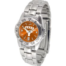 Texas Longhorns Sport AnoChrome Steel Band Women's Watch