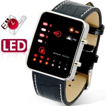 The Singularity - Japanese Multicolor LED Watch - Red and Yellow LED's