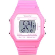 Timex 80 Jumbo Retro Oversized Watch Pink White Vintage