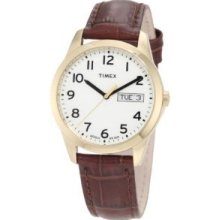 Timex Men's T2n065 Elevated Classics Dress Brown Leather Strap Watch