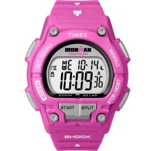 Timex Men's T5K432 IRONMAN 30-Lap Shock Hot Pink Case and Resin Strap Sports Watch